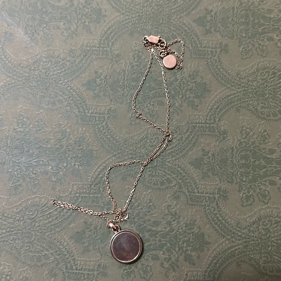 Michael Kors Gold Chain Crystal Pave Disk Tortoise Charm Necklace - Picture 5 of 6